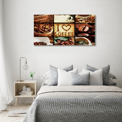 Bild auf glas Kaffeecollage