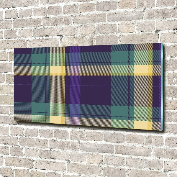 Glasbild Karierte Textur