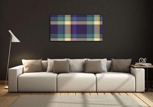 Glasbild Karierte Textur