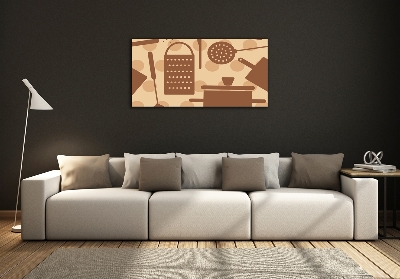 Glasbild Küchenutensilien
