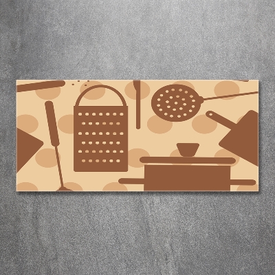 Glasbild Küchenutensilien