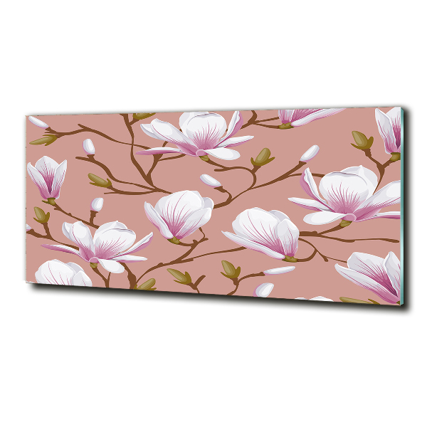 Glasbild Magnolie