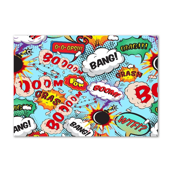 Foto glasbild Comics