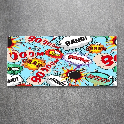 Foto glasbild Comics