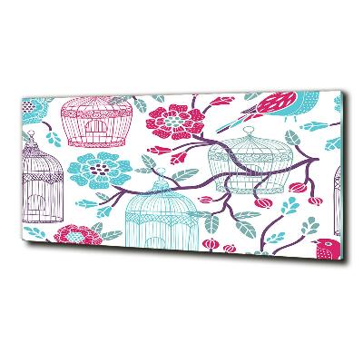 Foto glasbild Vogelkäfige