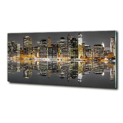 Bild auf glas New York bei Nacht