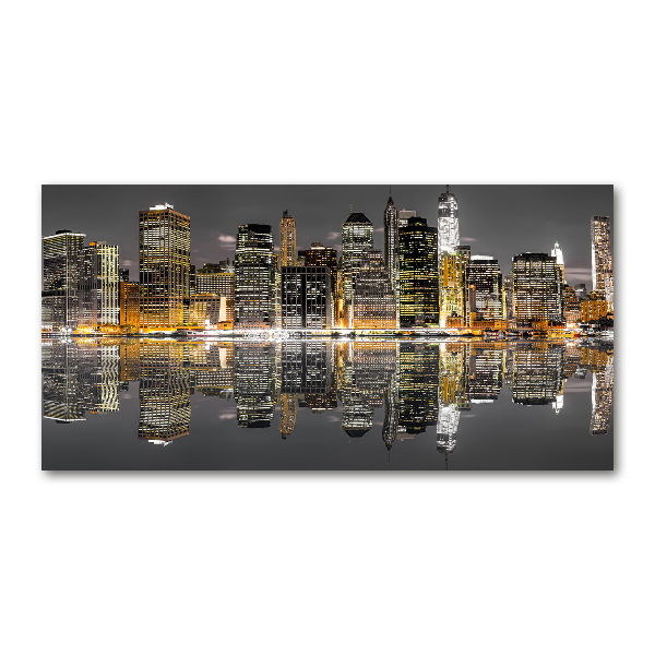 Bild auf glas New York bei Nacht