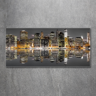 Bild auf glas New York bei Nacht