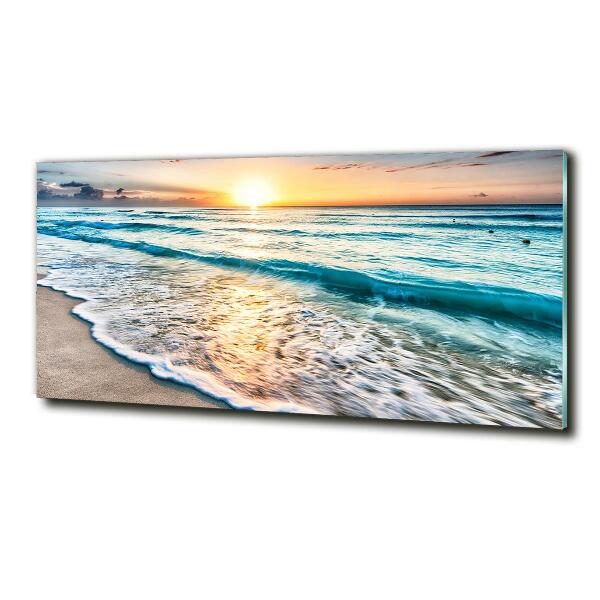 Foto glasbild Sunset Beach