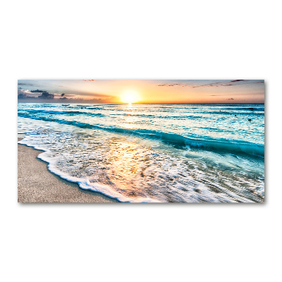 Foto glasbild Sunset Beach