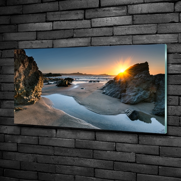 Bild auf glas Felsen am Strand