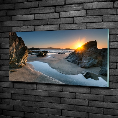 Bild auf glas Felsen am Strand