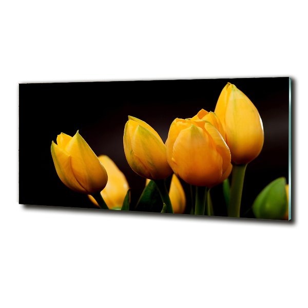Bild auf glas Gelbe Tulpen