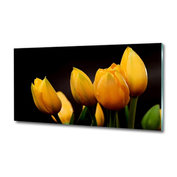 Bild auf glas Gelbe Tulpen