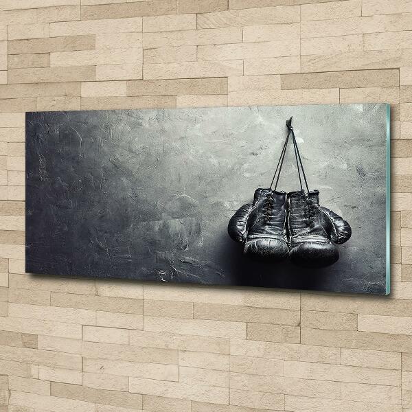 Foto glasbild Boxhandschuhe