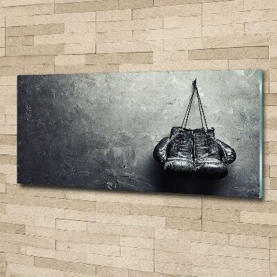 Foto glasbild Boxhandschuhe