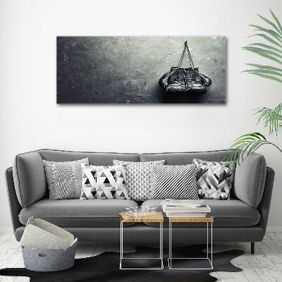 Foto glasbild Boxhandschuhe