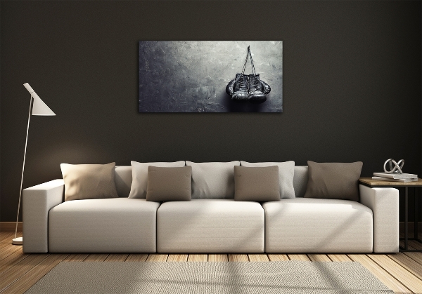 Foto glasbild Boxhandschuhe