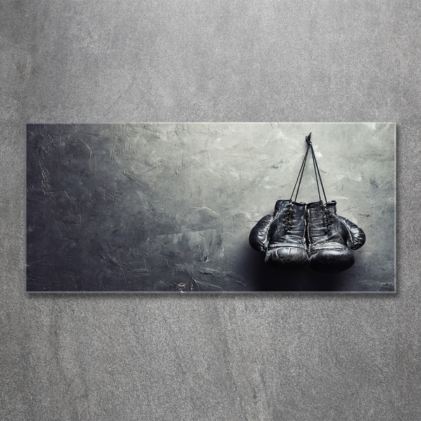 Foto glasbild Boxhandschuhe