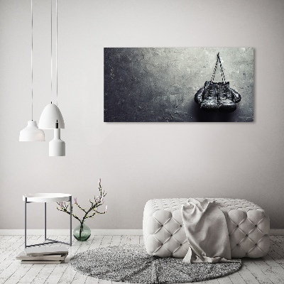 Foto glasbild Boxhandschuhe