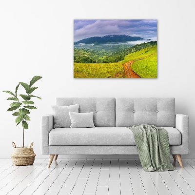 Foto glasbild Grüne Hügel