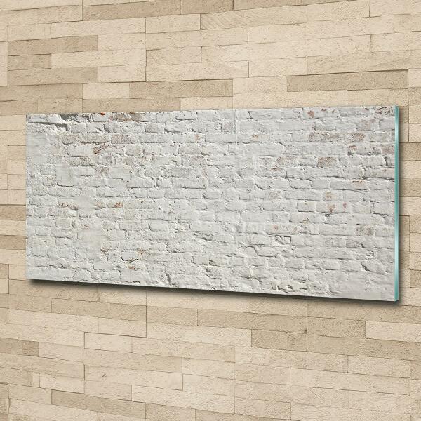 Glasbild Ziegelmauer