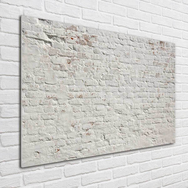 Glasbild Ziegelmauer