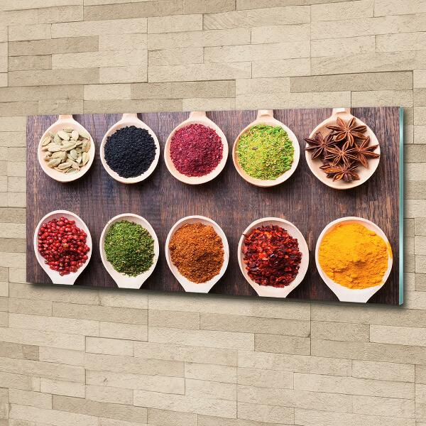 Foto glasbild Bunte Gewürze