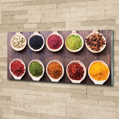 Foto glasbild Bunte Gewürze