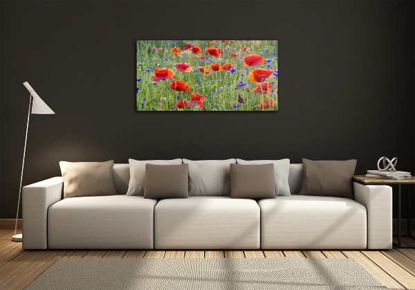 Foto glasbild Wildblumen
