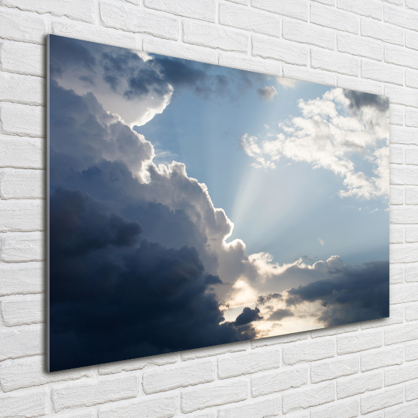 Foto glasbild Wolken am Himmel