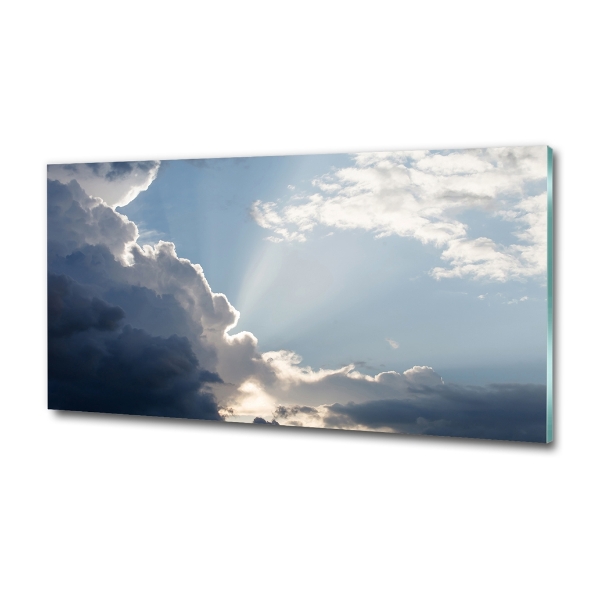 Foto glasbild Wolken am Himmel