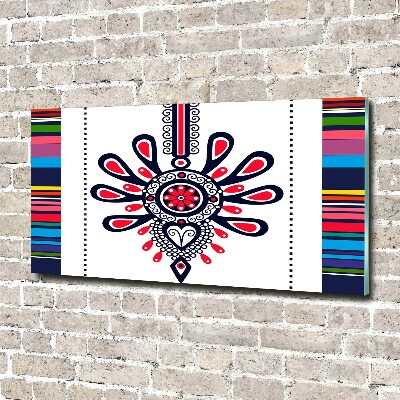 Glasbild Polnisches Volksmuster