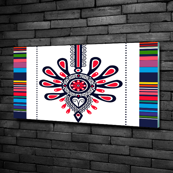 Glasbild Polnisches Volksmuster