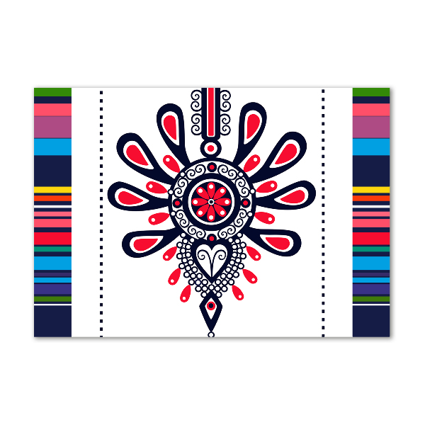 Glasbild Polnisches Volksmuster