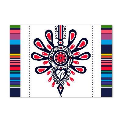 Glasbild Polnisches Volksmuster