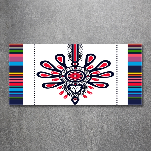 Glasbild Polnisches Volksmuster