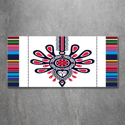 Glasbild Polnisches Volksmuster