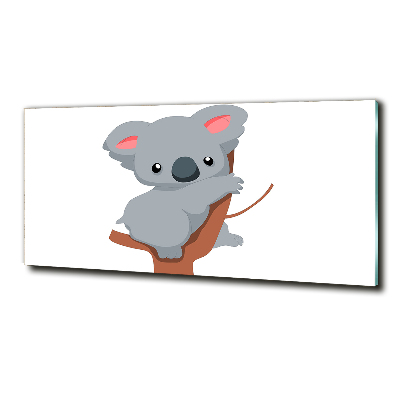 Glasbild Koala auf einem Baum