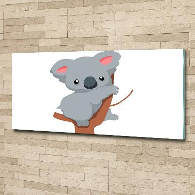 Glasbild Koala auf einem Baum