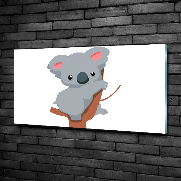 Glasbild Koala auf einem Baum
