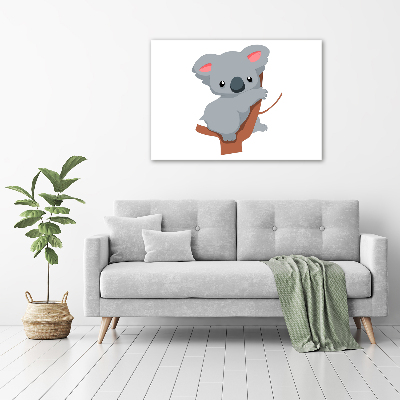 Glasbild Koala auf einem Baum