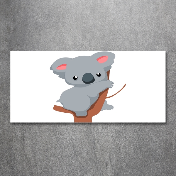 Glasbild Koala auf einem Baum