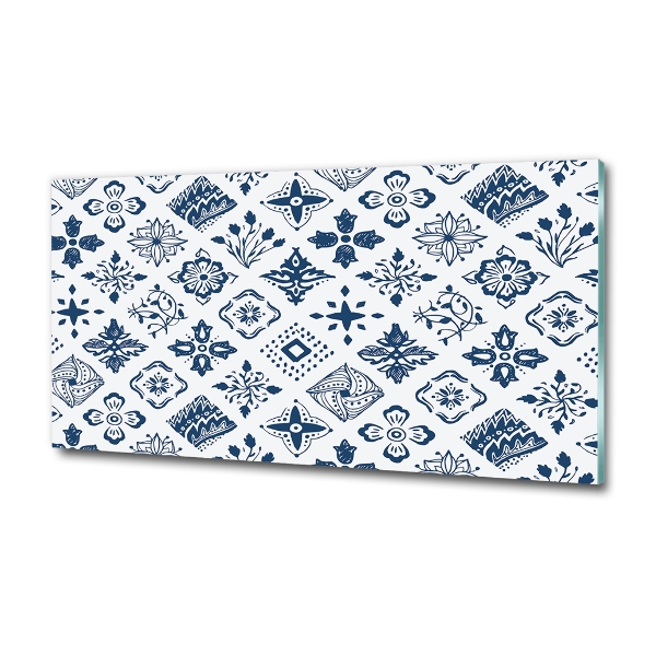 Foto glasbild Blumenmuster