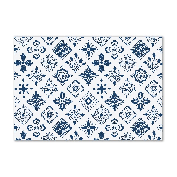 Foto glasbild Blumenmuster