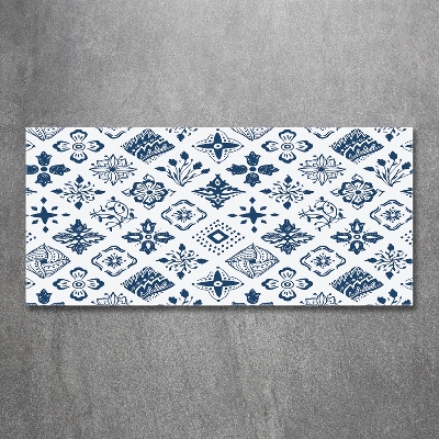 Foto glasbild Blumenmuster