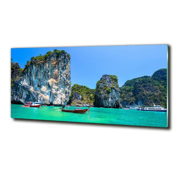 Glasbild Boote Thailand