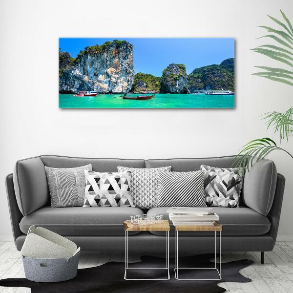 Glasbild Boote Thailand