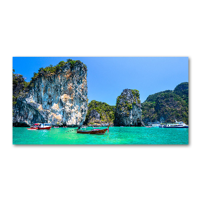 Glasbild Boote Thailand