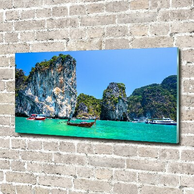 Glasbild Boote Thailand